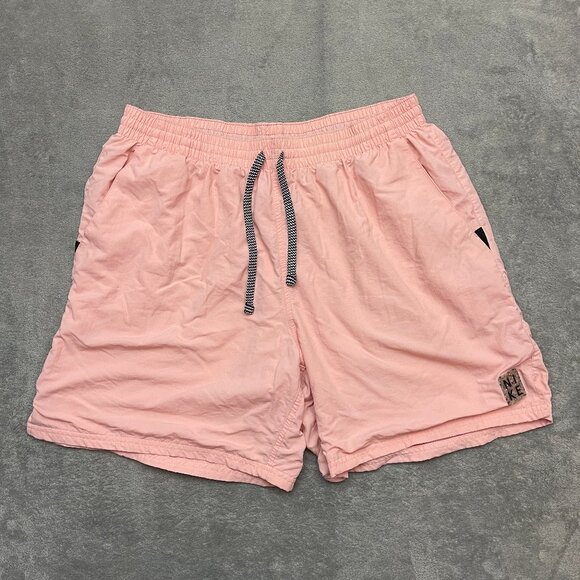 Nike Solid Icon Volley Swim Shorts Coral Pink Mens Size XL 5" Inseam Pockets - Picture 1 of 11